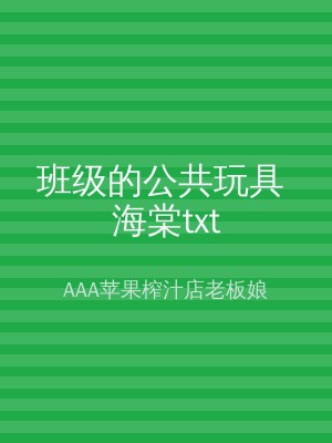 班级的公共玩具 海棠txt